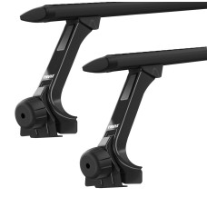 Багажник на водостоки (28см) Thule Wingbar Evo Black для Land Rover Defender (mkI) 1983-2016 (TH 7115B-9531)