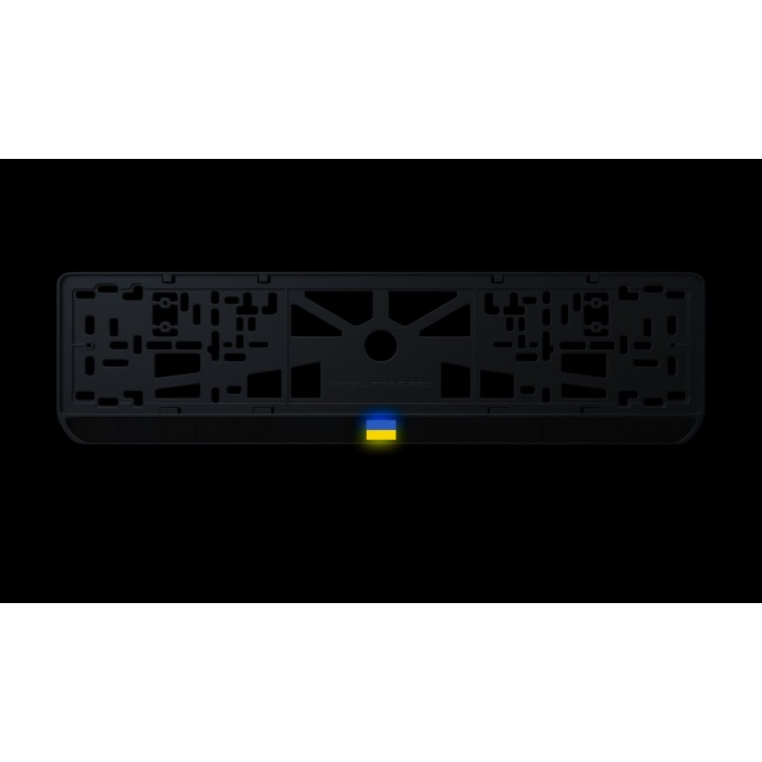 Номерная рамка "Флаг Украины" из высококачественного ABS пластика Ledos выглядит как LCD дисплей