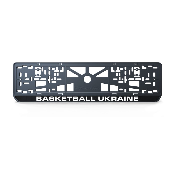 Номерна рамка Basketball Ukraine із високоякісного ABS пластику Ledos виглядає як LCD дисплей.