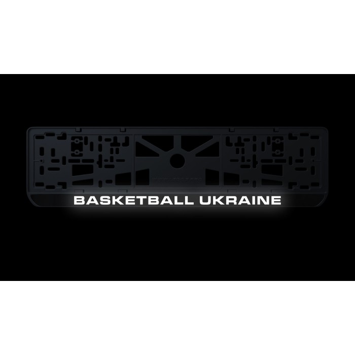 Номерна рамка Basketball Ukraine із високоякісного ABS пластику Ledos виглядає як LCD дисплей.