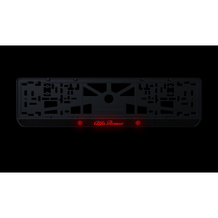 Номерная рамка Alfa Romeo стиль #2 из высококачественного ABS пластика Ledos выглядит как LCD дисплей