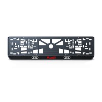 Номерна рамка Audi стиль #1 із високоякісного ABS пластику Ledos виглядає як LCD дисплей.