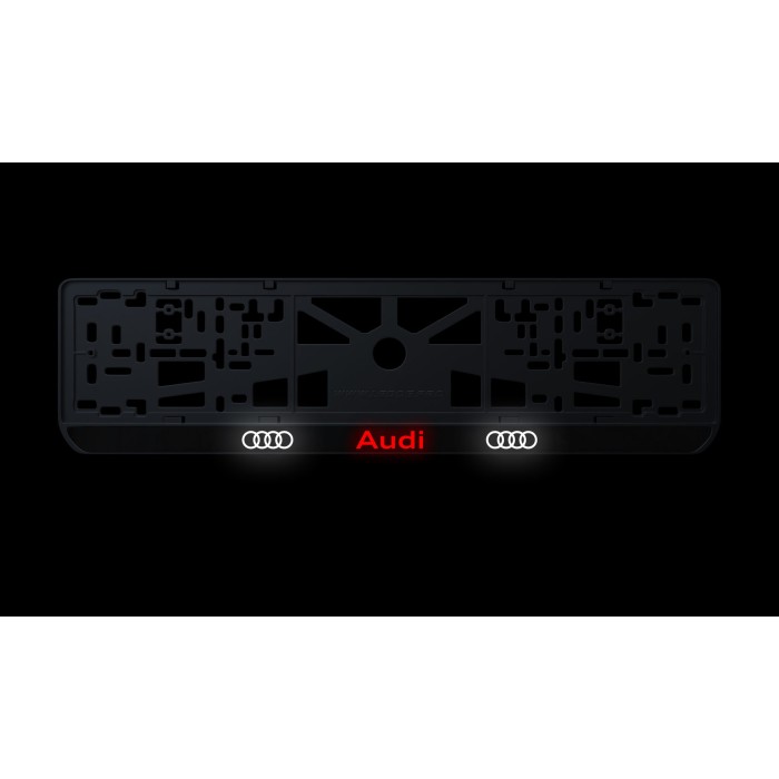 Номерна рамка Audi стиль #1 із високоякісного ABS пластику Ledos виглядає як LCD дисплей.