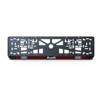 Номерная рамка Audi стиль #5 из высококачественного ABS пластика Ledos выглядит как LCD дисплей