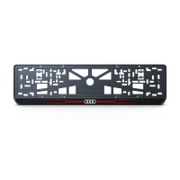 Номерная рамка Audi стиль #6 из высококачественного ABS пластика Ledos выглядит как LCD дисплей