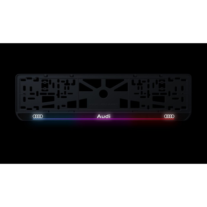 Номерна рамка Audi стиль #7 із високоякісного ABS пластику Ledos виглядає як LCD дисплей.