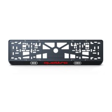 Номерна рамка Audi Quattro із високоякісного ABS пластику Ledos виглядає як LCD дисплей.