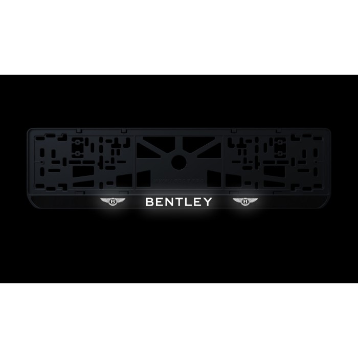 Номерная рамка Bentley из высококачественного ABS пластика Ledos выглядит как LCD дисплей