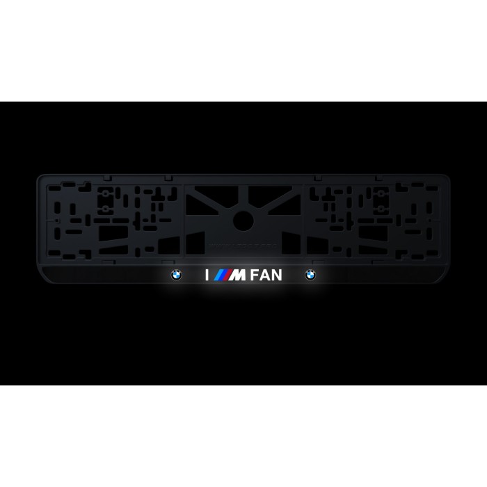 Номерна рамка BMW M FAN із високоякісного ABS пластику Ledos виглядає як LCD дисплей.