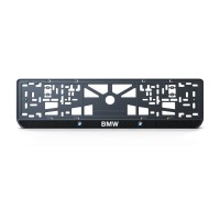 Номерна рамка BMW стиль #1 із високоякісного ABS пластику Ledos виглядає як LCD дисплей.