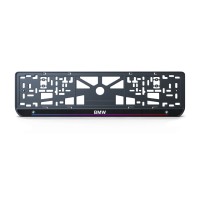 Номерна рамка BMW стиль #7 із високоякісного ABS пластику Ledos виглядає як LCD дисплей.
