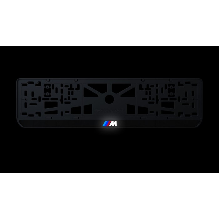 Номерная рамка BMW only M из высококачественного ABS пластика Ledos выглядит как LCD дисплей
