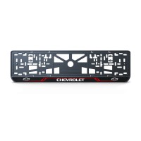 Номерна рамка Chevrolet стиль #8 із високоякісного ABS пластику Ledos виглядає як LCD дисплей.