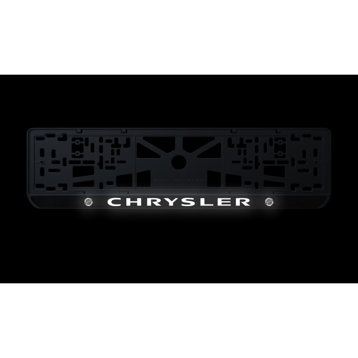 Номерная рамка Chrysler стиль #1 из высококачественного ABS пластика Ledos выглядит как LCD дисплей