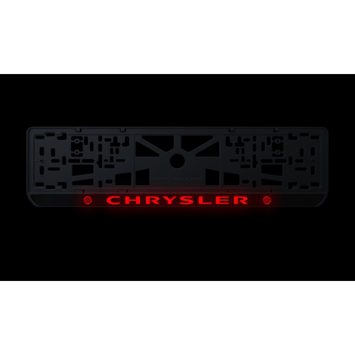 Номерная рамка Chrysler стиль #2 из высококачественного ABS пластика Ledos выглядит как LCD дисплей