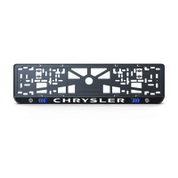 Номерная рамка Chrysler стиль #3 из высококачественного ABS пластика Ledos выглядит как LCD дисплей