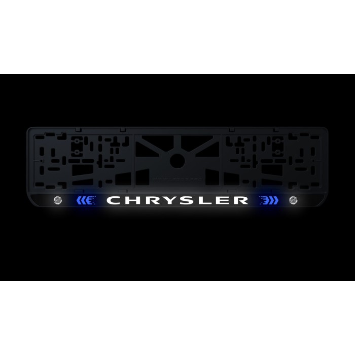 Номерная рамка Chrysler стиль #3 из высококачественного ABS пластика Ledos выглядит как LCD дисплей