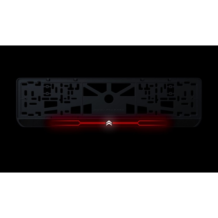 Номерная рамка Citroen стиль #6 из высококачественного ABS пластика Ledos выглядит как LCD дисплей