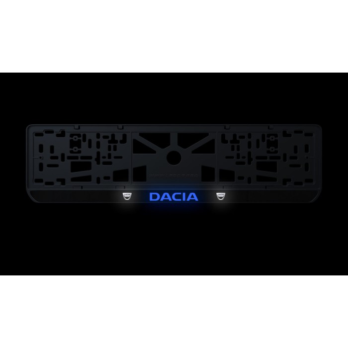 Номерная рамка Dacia из высококачественного ABS пластика Ledos выглядит как LCD дисплей