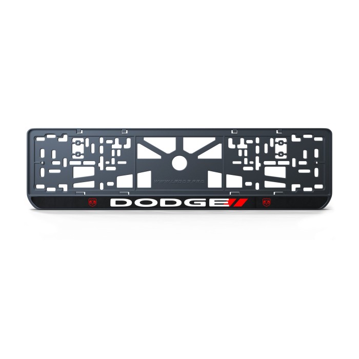 Номерная рамка Dodge из высококачественного ABS пластика Ledos выглядит как LCD дисплей