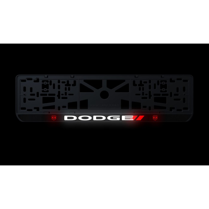 Номерная рамка Dodge из высококачественного ABS пластика Ledos выглядит как LCD дисплей
