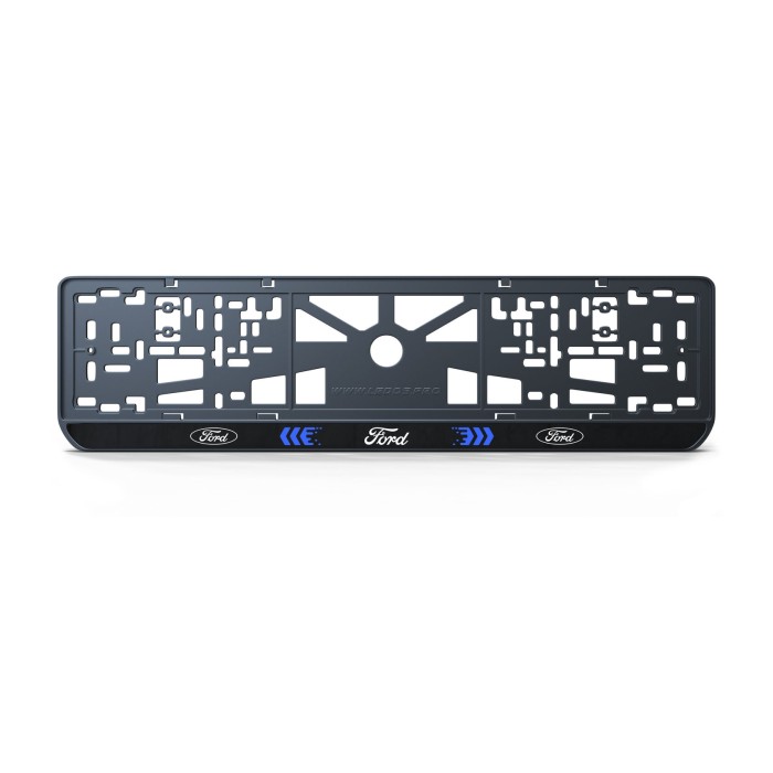 Номерная рамка Ford стиль #3 из высококачественного ABS пластика Ledos выглядит как LCD дисплей