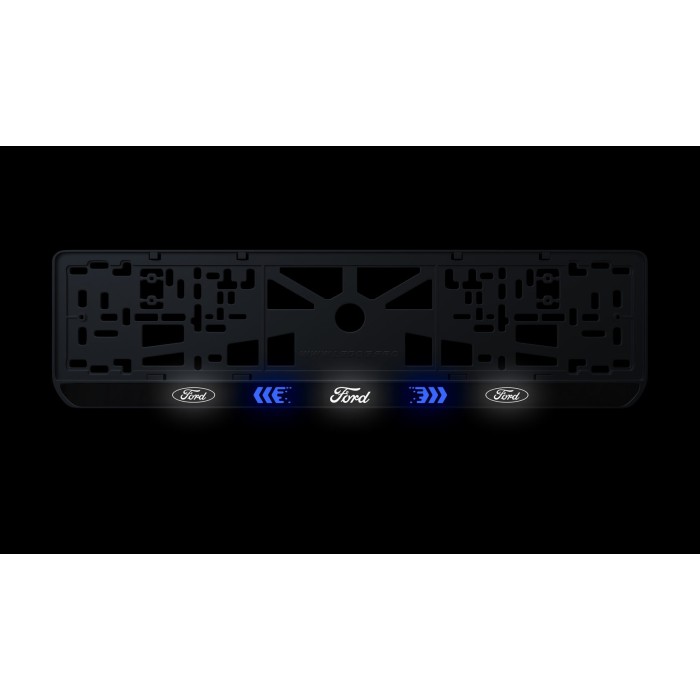 Номерная рамка Ford стиль #3 из высококачественного ABS пластика Ledos выглядит как LCD дисплей