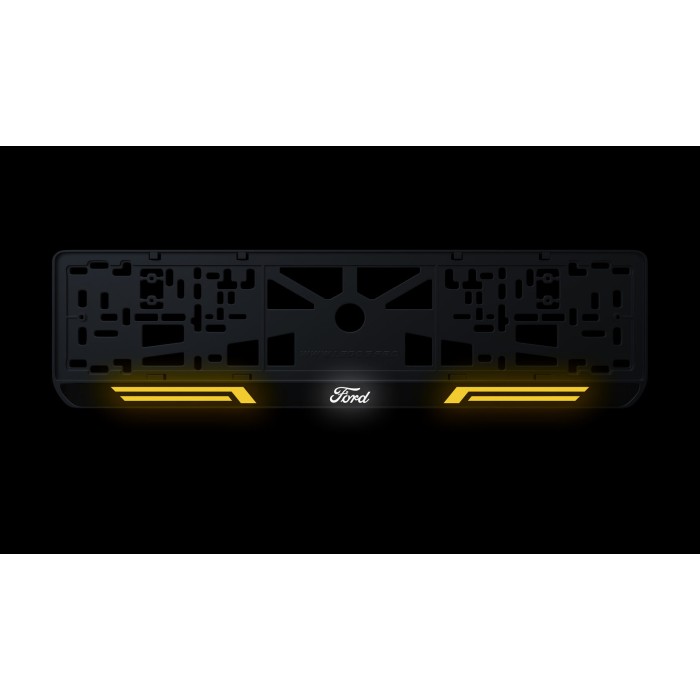 Номерная рамка Ford стиль #4 из высококачественного ABS пластика Ledos выглядит как LCD дисплей