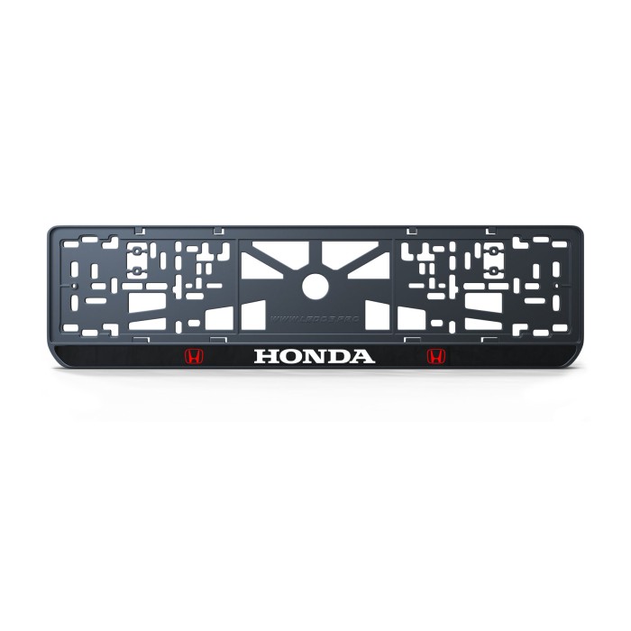 Номерная рамка Honda стиль #1 из высококачественного ABS пластика Ledos выглядит как LCD дисплей