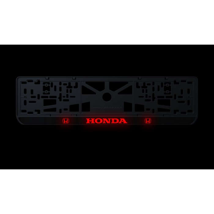 Номерная рамка Honda стиль #2 из высококачественного ABS пластика Ledos выглядит как LCD дисплей