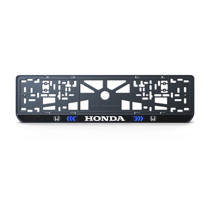 Номерная рамка Honda стиль #3 из высококачественного ABS пластика Ledos выглядит как LCD дисплей