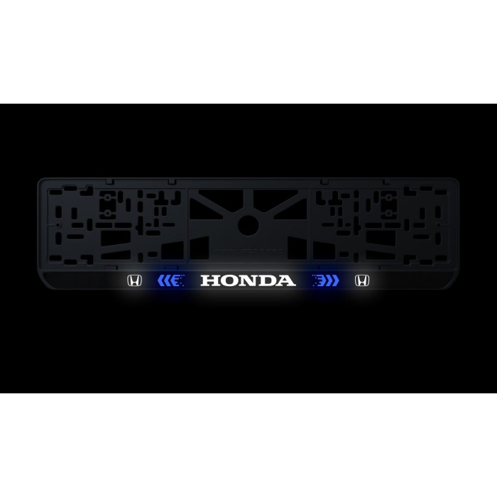 Номерная рамка Honda стиль #3 из высококачественного ABS пластика Ledos выглядит как LCD дисплей