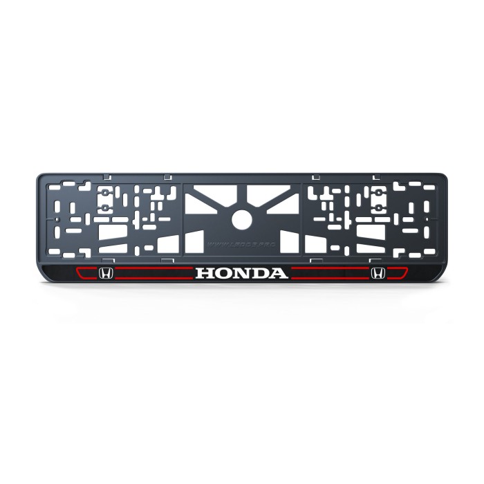 Номерная рамка Honda стиль #5 из высококачественного ABS пластика Ledos выглядит как LCD дисплей