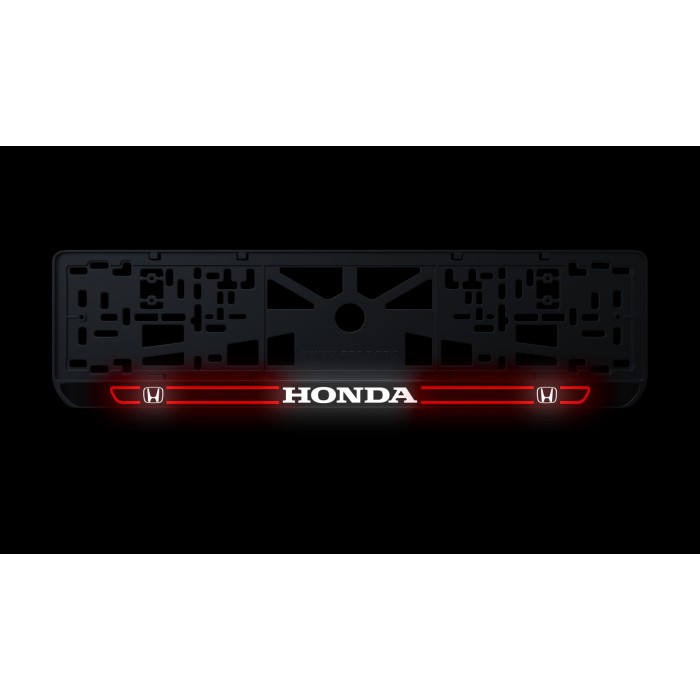 Номерная рамка Honda стиль #5 из высококачественного ABS пластика Ledos выглядит как LCD дисплей