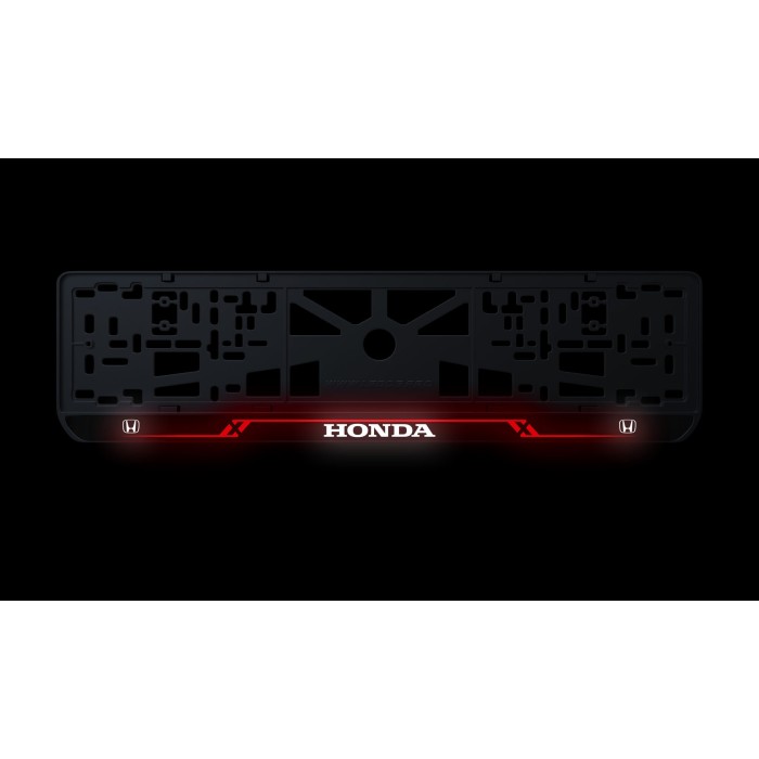 Номерная рамка Honda стиль #7 из высококачественного ABS пластика Ledos выглядит как LCD дисплей