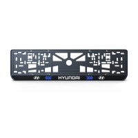 Номерна рамка Hyundai стиль #4 із високоякісного ABS пластику Ledos виглядає як LCD дисплей.
