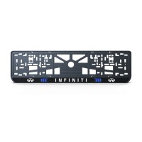 Номерна рамка Infiniti стиль #3 із високоякісного ABS пластику Ledos виглядає як LCD дисплей.