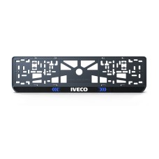 Номерная рамка Iveco стиль #3 из высококачественного ABS пластика Ledos выглядит как LCD дисплей