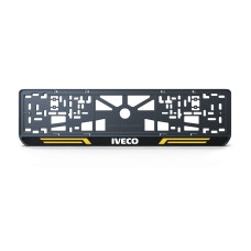 Номерна рамка Iveco стиль #4 із високоякісного ABS пластику Ledos виглядає як LCD дисплей.