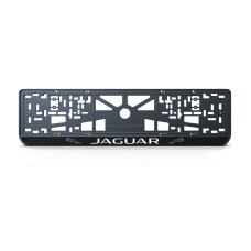 Номерна рамка Jaguar стиль #1 із високоякісного ABS пластику Ledos виглядає як LCD дисплей.