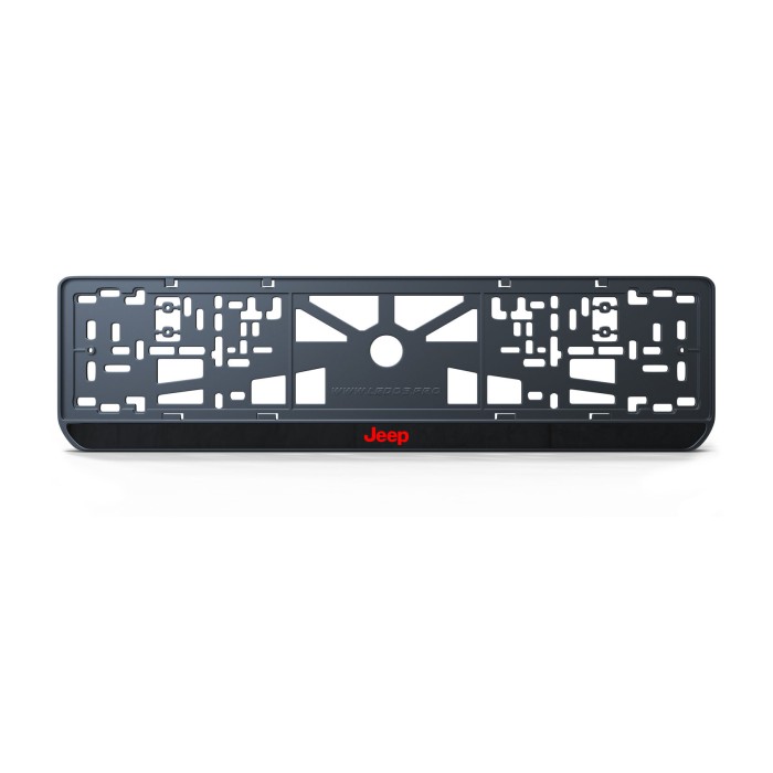 Номерная рамка Jeep стиль #2 из высококачественного ABS пластика Ledos выглядит как LCD дисплей
