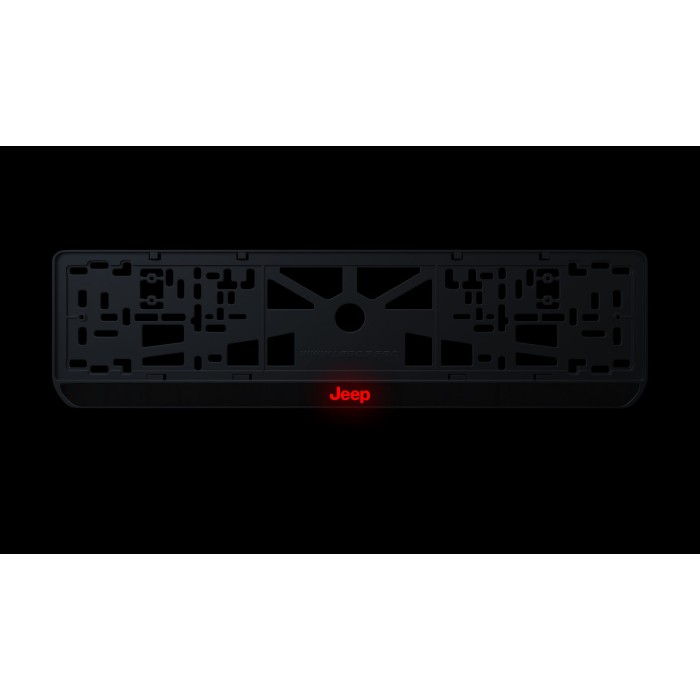 Номерная рамка Jeep стиль #2 из высококачественного ABS пластика Ledos выглядит как LCD дисплей