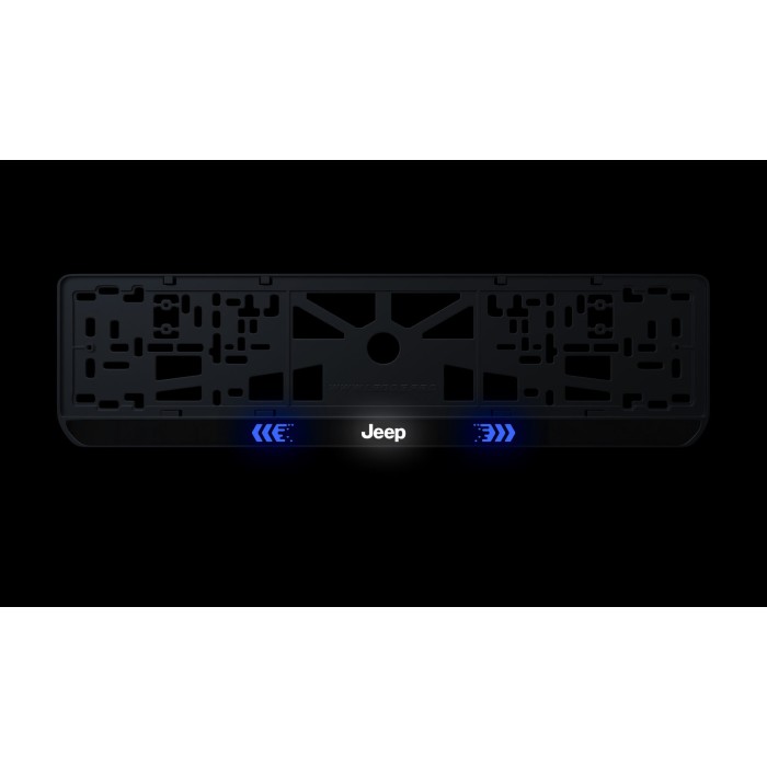 Номерна рамка Jeep стиль #3 із високоякісного ABS пластику Ledos виглядає як LCD дисплей.