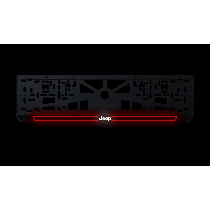 Номерна рамка Jeep стиль #5 із високоякісного ABS пластику Ledos виглядає як LCD дисплей.