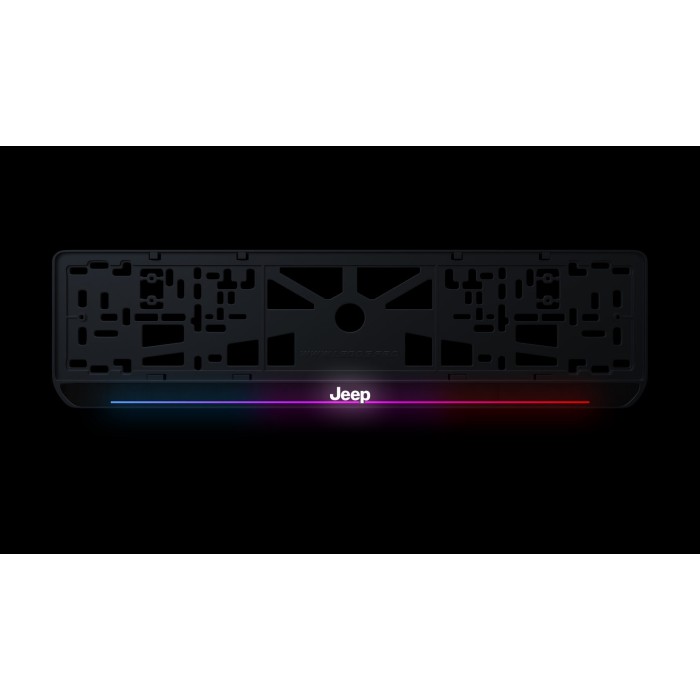 Номерная рамка Jeep стиль #7 из высококачественного ABS пластика Ledos выглядит как LCD дисплей