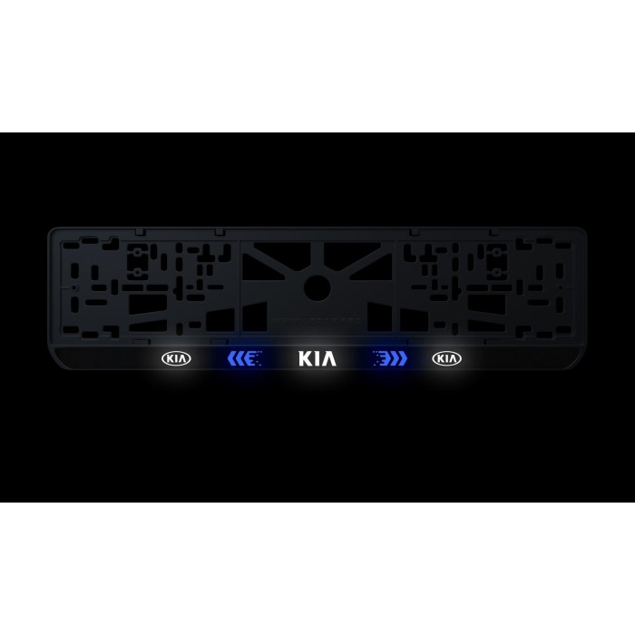 Номерная рамка Kia стиль #3 из высококачественного ABS пластика Ledos выглядит как LCD дисплей