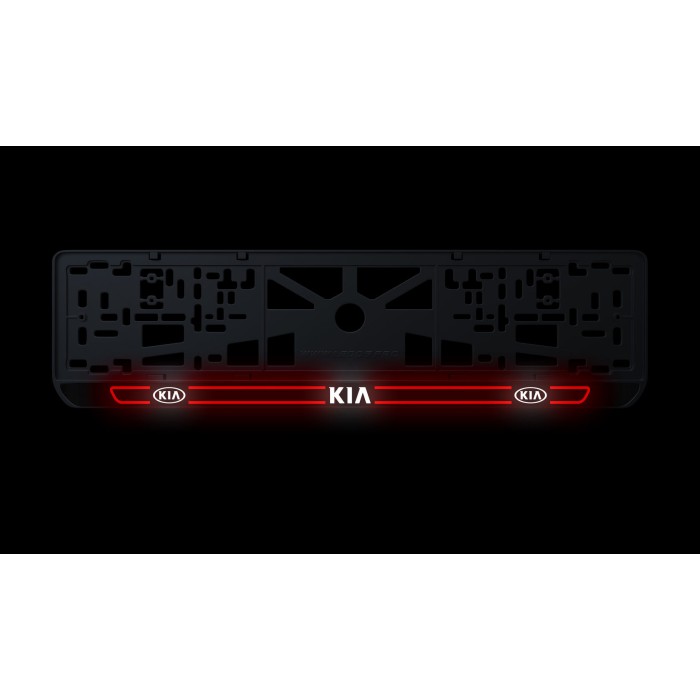 Номерная рамка Kia стиль #5 из высококачественного ABS пластика Ledos выглядит как LCD дисплей