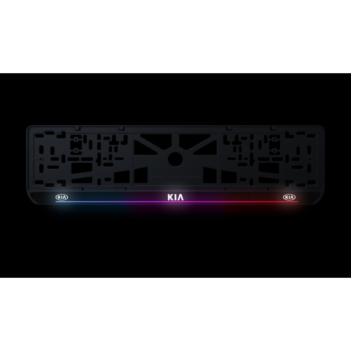 Номерная рамка Kia стиль #6 из высококачественного ABS пластика Ledos выглядит как LCD дисплей
