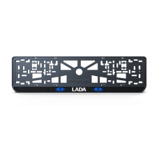 Номерна рамка Lada із високоякісного ABS пластику Ledos виглядає як LCD дисплей.
