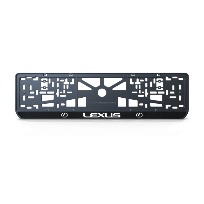 Номерна рамка Lexus стиль #1 із високоякісного ABS пластику Ledos виглядає як LCD дисплей.